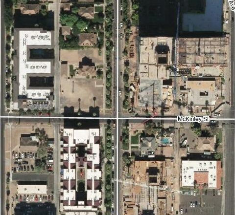 2023 aerial, towers under construction