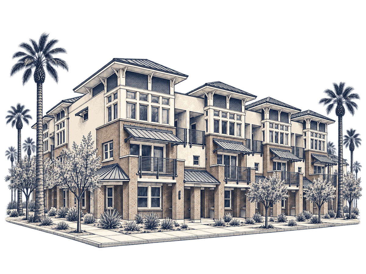 Sketch of the six Residences on 2nd homes